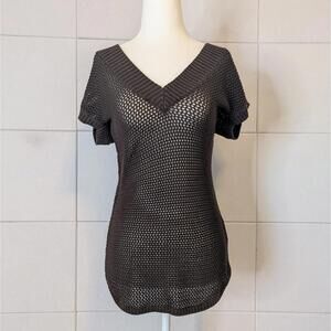 Spring '08 Old Navy 100% cotton open knit V neck tunic top